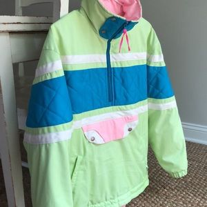 Vintage Obermyer Sport Colorblock Thinsulate Ski Popover Jacket. Size 8